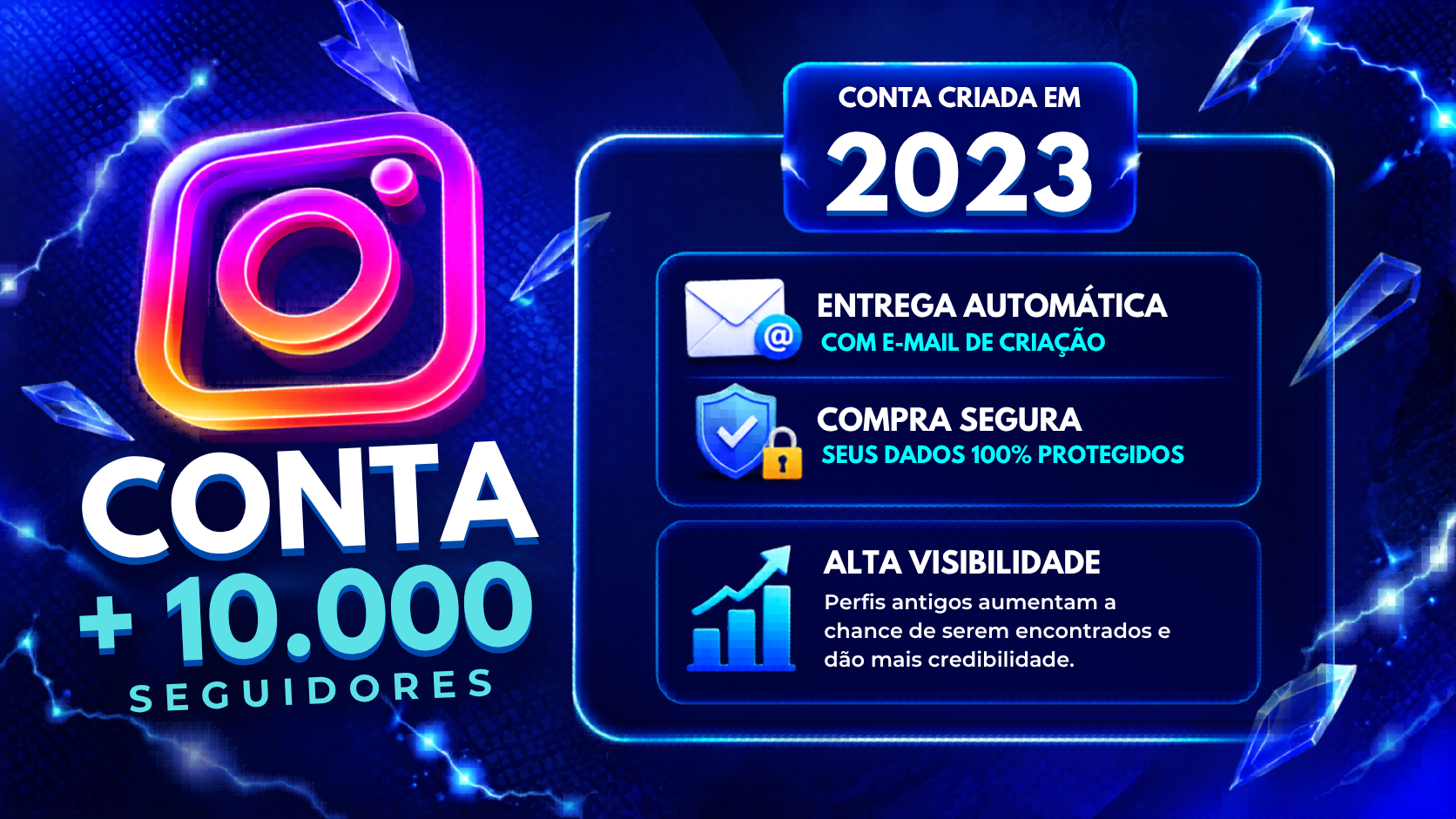 CONTA INSTAGRAM 2023 + 20000 SEGUIDORES — comprar conta Instagram na Imalta
